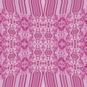 floral chevron check - pink