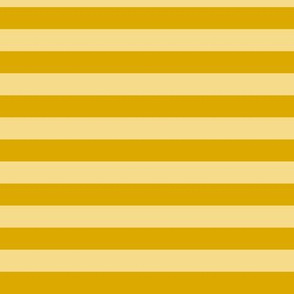 Goldenrod Awning Stripe Pattern Horizontal in Mellow Yellow