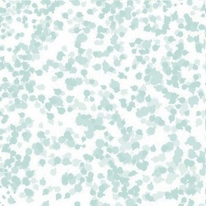 Watercolor Droplets in Teal on White Design