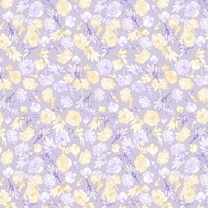 flowers toss lilac-yellow small scale