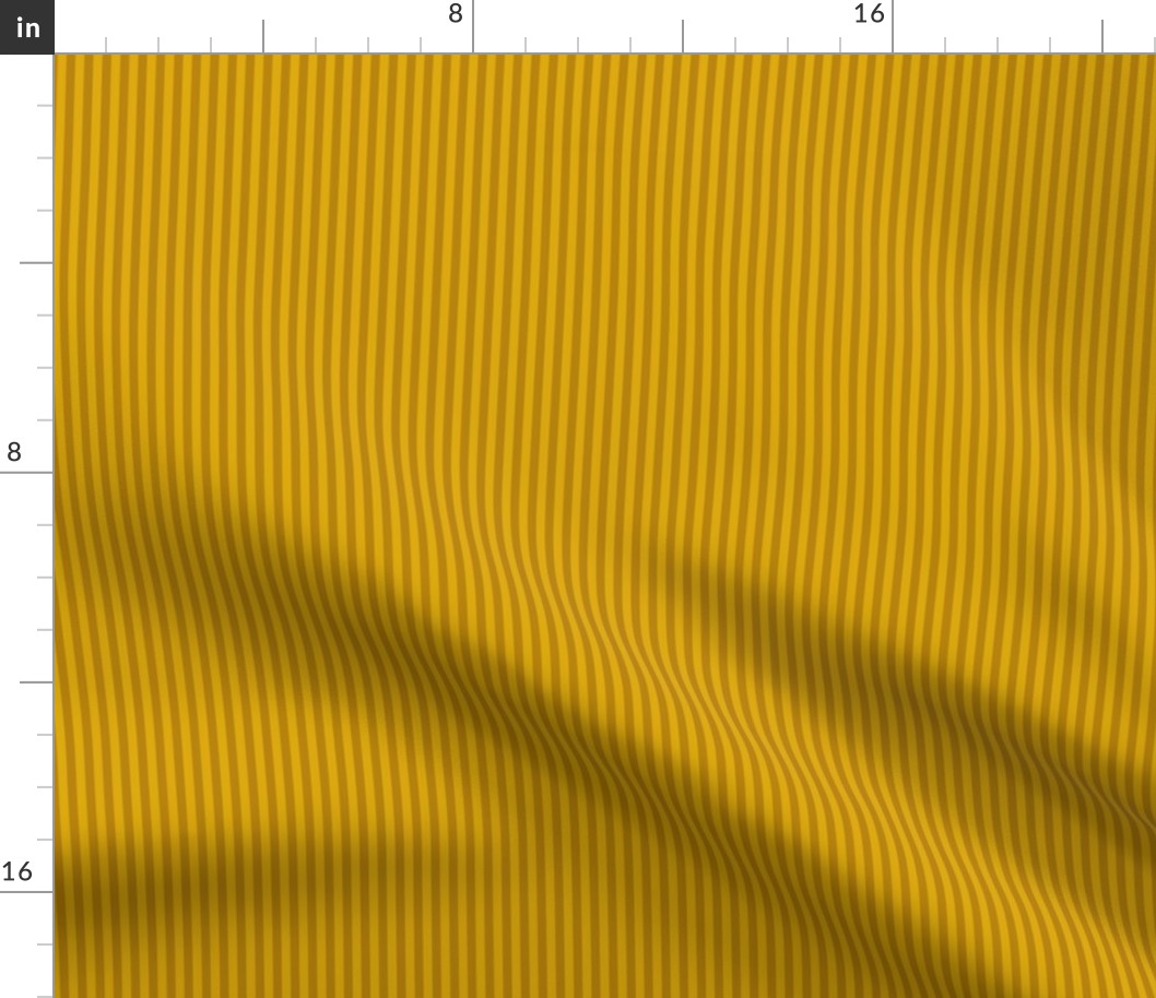 Small Goldenrod Bengal Stripe Pattern Vertical in Dark Goldenrod