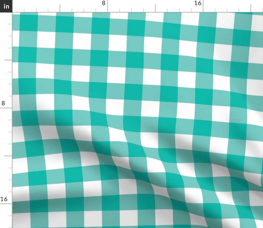 Teal Gingham - Medium (Summer Collection)