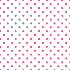 White With Pink Polka Dots - Medium (Summer Collection)