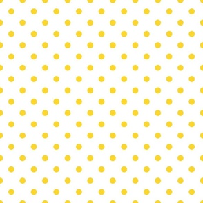 White With Yellow Polka Dots - Medium (Summer Collection)