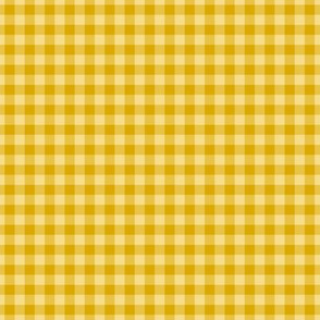 Small Gingham Pattern - Goldenrod and Mellow Yellow Colors