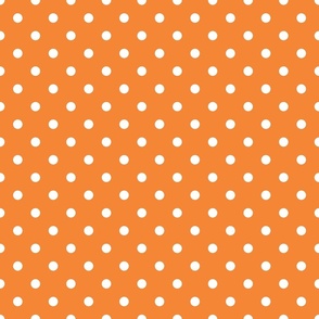 Orange With White Polka Dots - Medium (Summer Collection)