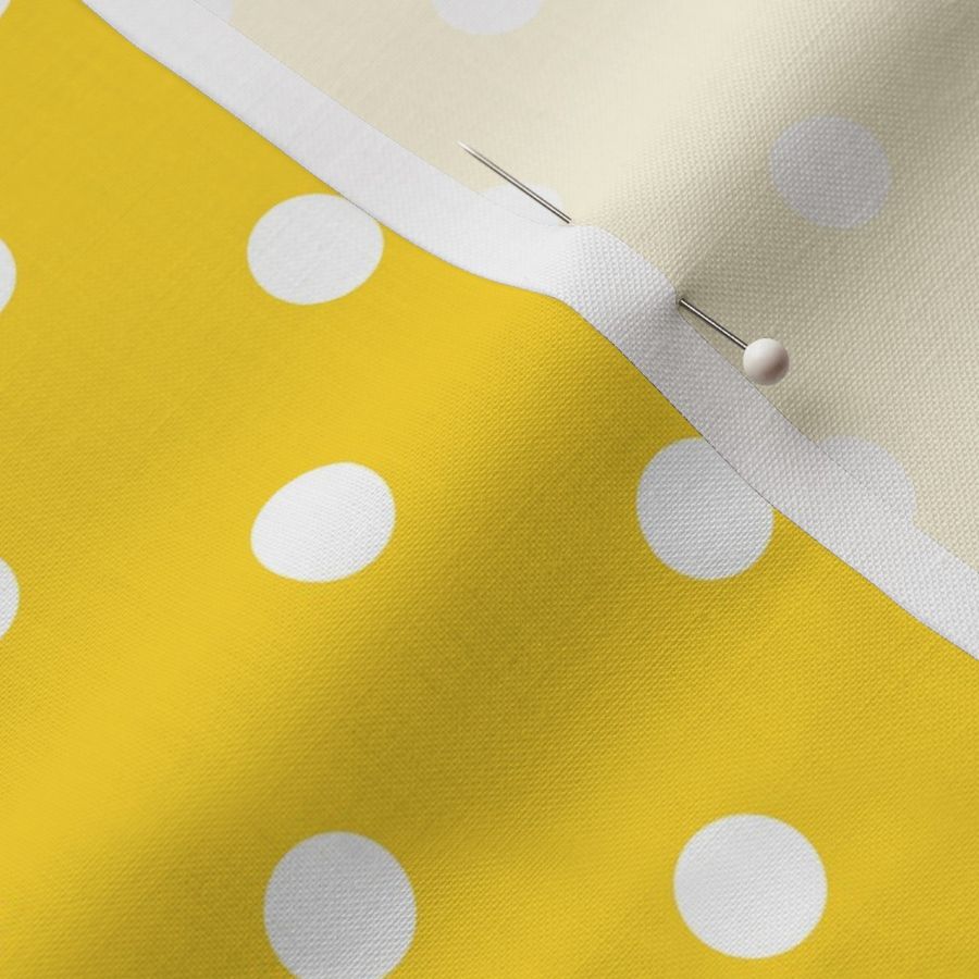 Yellow With White Polka Dots - Medium (Summer Collection)