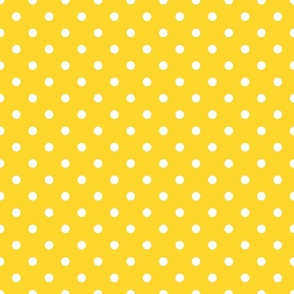 Yellow With White Polka Dots - Medium (Summer Collection)