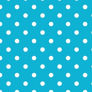 Bright Blue With White Polka Dots - Large (Summer Collection)