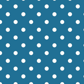 Dark Blue With White Polka Dots - Large (Summer Collection)
