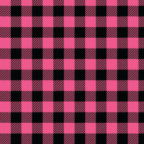 Pink And Black Check - Medium (Summer Collection)