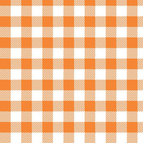 Orange And White Check - Medium (Summer Collection)