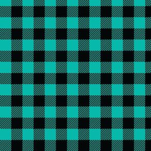 Teal And Black Check - Medium (Summer Collection)