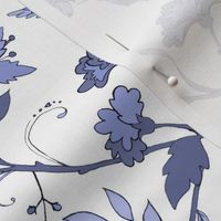 Hummingbird Chintz // purple-blue