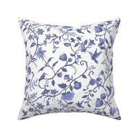 Hummingbird Chintz // purple-blue