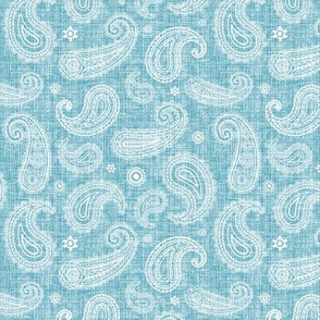 Small paisley - light turquoise/blue