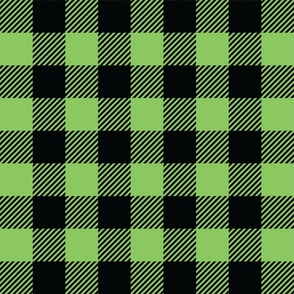 Light Green and Black Check - Large (Watermelon Collection)