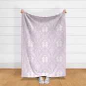 baby bunny damask light pink | large jumbo scale