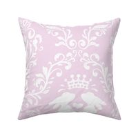 baby bunny damask light pink | large jumbo scale