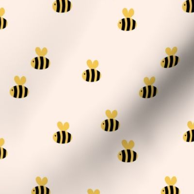 The minimalist bees cute bumble bee love spring summer design kids ivory yellow black