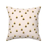 The minimalist bees cute bumble bee love spring summer design kids ivory yellow black