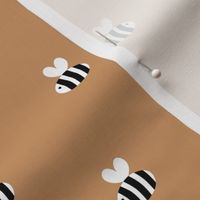 The minimalist bees cute bumble bee love spring summer design kids burnt sienna cinnamon spice