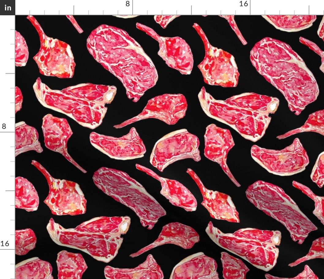 Meat fabric black