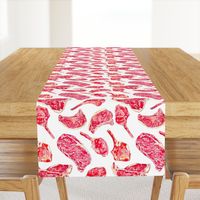 Meat fabric white