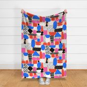 Matisse Geometric Shapes Pink Blue Red Large