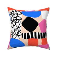 Matisse Geometric Shapes Pink Blue Red Large