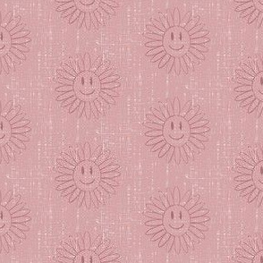 Smiley daisy sun face - mauve