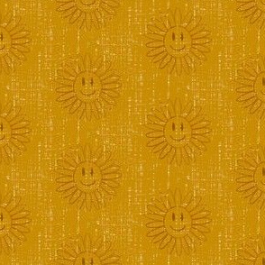 Smiley daisy sun face - gold