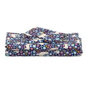 Bigger Scale - Mama Llama Floral Scatter on Navy