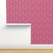 Bigger Scale - Arrowheads - Pink Linen Texture
