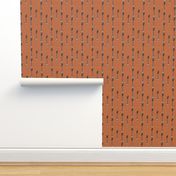 Bigger Scale - Arrowheads - Orange Linen Texture