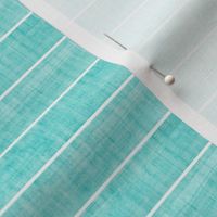 Smaller Scale White Stripe on Aqua Linen Texture