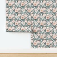 Dog-rose-And-Peony-green RETRO