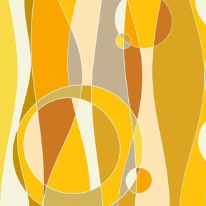 magical waves - illuminating abstract curves  - shades of yellow