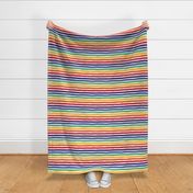 Little distorted horizontal rainbow stripes basic minimal strokes lgbtq pride flag colors spring summer beach design 