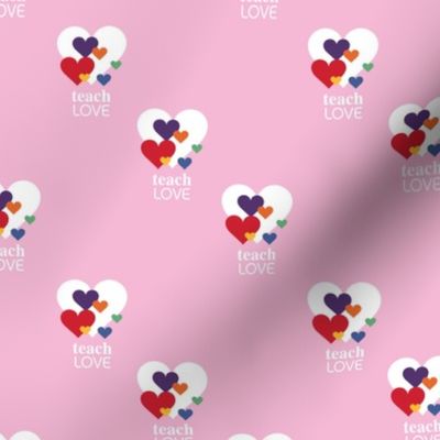 Love is love - lgbtg pride colors hearts inclusive positive vibes quote design pink