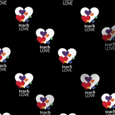 Love is love - lgbtg pride colors hearts inclusive positive vibes quote design black