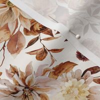 Autumn Spice Watercolor Florals Fall / Bone