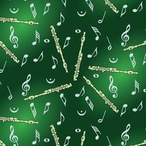 Piccolo Music Notes Green