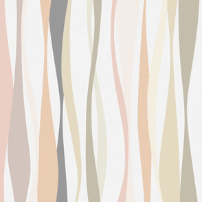 modern neutrals ribbons - waves fabric