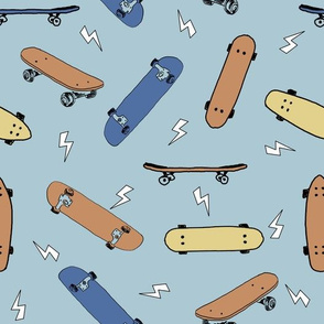 skateboard fabric - kids cool design sk8 90s fabric