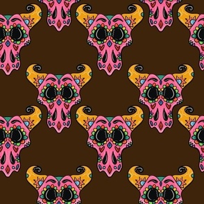 Pink_Cow_Skull in dk brown