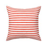  Small Horizontal Painted Stripes White Red