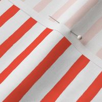  Small Horizontal Painted Stripes White Red