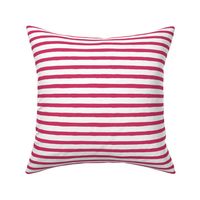  Small Horizontal Painted Stripes White Raspberry