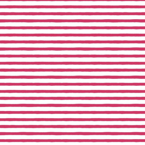  Small Horizontal Painted Stripes White Raspberry